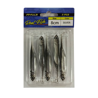 Ryuji Real Fish 8cm Silikon Yem (5 Adet) - 2
