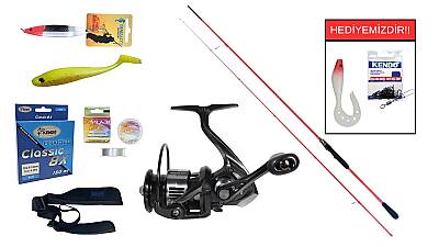 Ryuji Red Fox 2.40m 5-55gr&Ryuji Infinity 4000M 5+1BB Spin Seti - 1