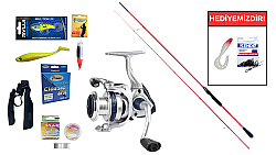 Ryuji Red Fox 2.70m 5-55gr&Okuma ARIA-3000a Painting Silver 1BB Spin Seti - Ryuji