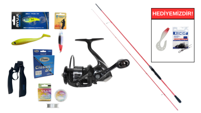  Ryuji Red Fox 2.70m 5-55gr&Ryuji Infinity 4000M 5+1BB Spin Seti - 1