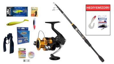 Ryuji Rock Fish 2.40M 10-40Gr&Shimano FX C3000 FC Teleskopik Spin Seti - 1