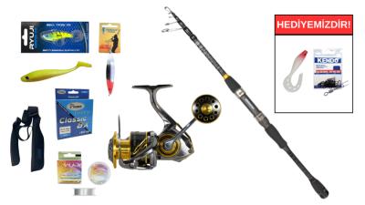 Ryuji Rock Fish 2.70M 10-40Gr&Ryuji Ares X 4000M 5+1BB Teleskopik Spin Seti - 1