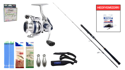 Ryuji Seawolf 1.68m 150-250gr&Okuma ARIA-6000a Painting Silver 1BB Tekne Seti - 1