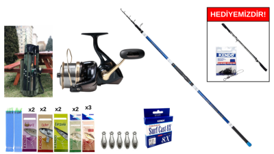 Ryuji Surf Master 4.20m 100-250 gr&Remixon Venom 9000 5+1BBSurf Seti - 1