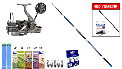 Ryuji Surf Master 4.20M, 100-250 Gr&Ryuji Momentum 6000 Silver 11+1BB Surf Seti - 1