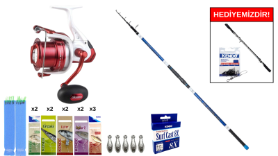 Ryuji Surf Master 4.20m,100-250gr&Okuma Wave X-6000 3+1BB Surf Seti - 1