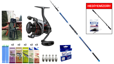 Ryuji Surf Master 4.20m,100-250gr&Okuma Ceymar C-6000A Dark Grey 7+1BB Surf Seti - 1