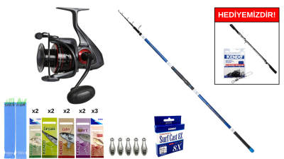 Ryuji Surf Master 4.20m,100-250gr&Okuma Ceymar C-6000A Dark Grey 7+1BB Surf Seti - 1
