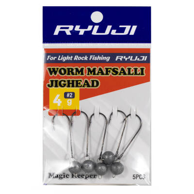 RYUJI WORM MAFSALLI JIGHEAD (5 ADET) - 2