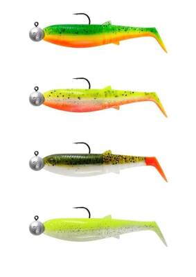 Savage Gear Cannibal Shad 10cm 9gr+10gr #3/0 Dark Water 4+4 Adet Sahte Balık - 1