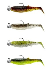 Savage Gear Cannibal Shad 12.5cm 20gr+12.5gr #5/0 Clear Water 4+4 Adet Sahte Balık - Savage gear