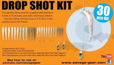 Savage gear Dying Minnow Drop Shot Pro Pack Kit 30 Adet NL Sahte Balık - 1