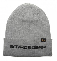Savage Gear Fold-up Beanie One Size Light Grey Melange - Savage gear