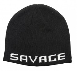 Savage Gear Logo Beanie One Size Black/White - Savage gear