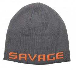 Savage Gear Logo Beanie One Size Rock Grey/Orange - Savage gear