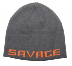 Savage Gear Logo Beanie One Size Rock Grey/Orange - Savage gear
