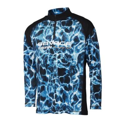 Savage Gear Marine UV Long Sleeve Tee Sea Blue - 1