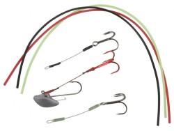 Savage gear Rig Finesse Silicone Tube. Red. Black. Glow 1.4 mm 3x30 cm - Savage gear