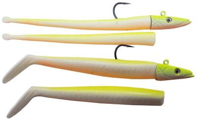 Savage gear Sandeel and Slug 10cm 10g 32-Lemon Back 4+2 Adet Sahte Balık - 1