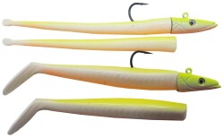 Savage gear Sandeel and Slug 10cm 10g 32-Lemon Back 4+2 Adet Sahte Balık - Savage gear
