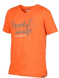Savage gear Simply Savage V-neck Tee Grey T-Shirt - Savage gear