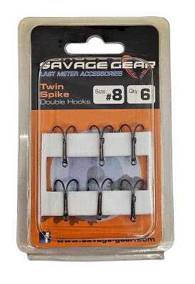 Savage Gear Twin Spike Double BLN #8 6 Adet İğne - 1