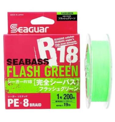 Seaguar Flash Green PE 8 Örgü Spin İp Misina 150mt Açık Yeşil - 1