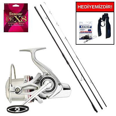 Shimano Aerlex H Surf Tubular 4,25m 225gr&Daiwa Emblem 35 CW 4000 QD Profesyonel Surf Seti - 1