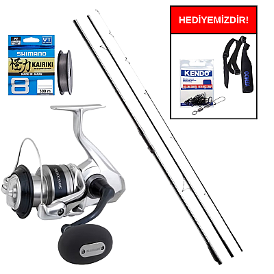 Shimano Aerlex H Surf Tubular 4,25m 225gr&Shimano Makina Saragosa 8000 SW A HG Surf Seti - 1
