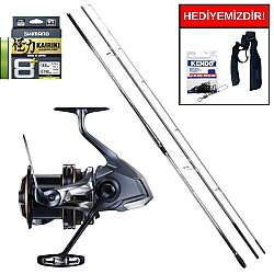 Shimano Aero Technium CMP Hybrid 425 Cm Max. 225 Gr&Shimano Power Aero 14000 PG XSC Profesyonel Surf Seti - Shimano