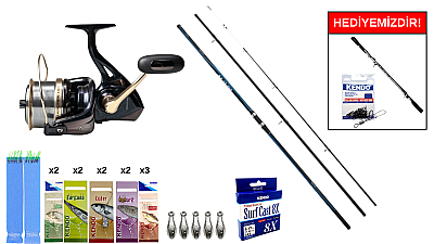 Shimano Alivio 4,25m 225g&Remixon Venom 8000 5+1BB Surf Seti - 1