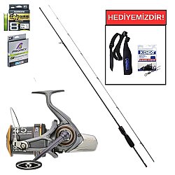 Shimano Alivio G Surf Tubular 450 Cm Max. 225 Gr&Daiwa Crosscast S24 45 SCW 5000 C QD Kurşun Arkası Set - Daiwa
