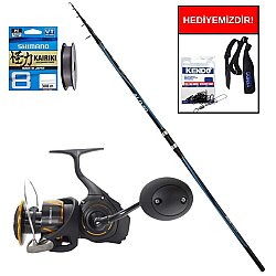 Shimano Alivio GX 4225 4,20m 250g&Daiwa BG 27 SW 6000 P Profesyonel Surf Seti - Shimano