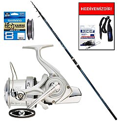 Shimano Alivio GX 4225 4,20m 250g&Daiwa Crosscast S20 35 SCW 5000 C QD Profesyonel Surf Seti - Shimano