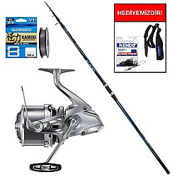 Shimano Alivio GX 4225 4,20m 250g&Shimano Makina Ultegra 3500 XSE Profesyonel Surf Seti - Shimano
