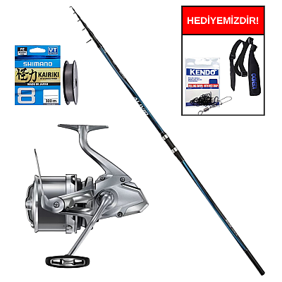 Shimano Alivio GX Tele Surf Kamış 4225 4,20m 250g&Shimano Makina Ultegra 14000 XSE Profesyonel Surf Seti - 1