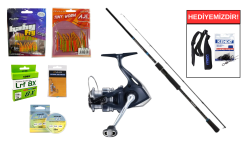 Shimano Bassterra 244 cm 6-28 gr&Shimano Makina Catana 1000 FE LRF Seti - Shimano