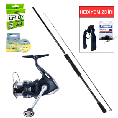 Shimano Bassterra 244 cm 6-28 gr&Shimano Nasci FD 500 LRF Seti - 1