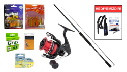 Shimano Bassterra 244 cm 6-28 gr&Shimano Sienna 500 FG LRF Seti - Shimano