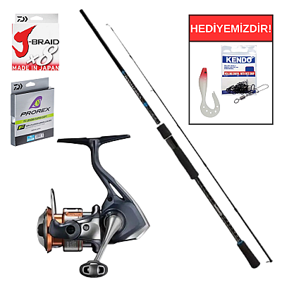 Shimano Bassterra Sea Bass 2,74m 7-30g&Shimano Nasci FD 4000 XG Spin Seti - 1