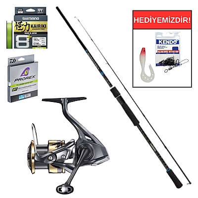 Shimano Bassterra Seabass 2,74m 12-38g&Shimano Ultegra FD 4000 XG Spin Seti - 1