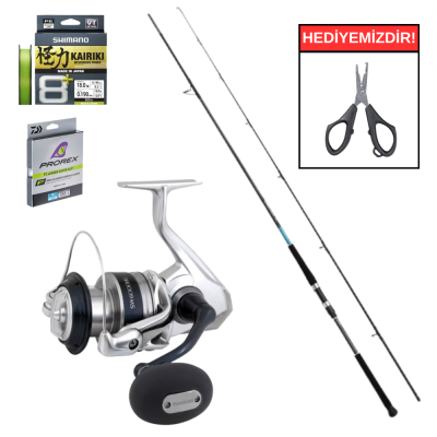 Shimano Bassterra XT 289 Cm 20-80 Gr&Shimano Saragosa SW 5000 XG Profesyonel Shore Jig Seti - 1
