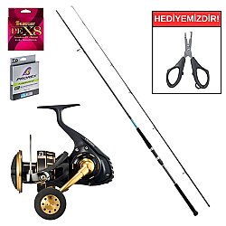 Shimano Bassterra XT Shore 305 Cm 30-100 Gr&Daiwa BG 27 SW 6000 H Profesyonel Shore Jig Seti - Shimano