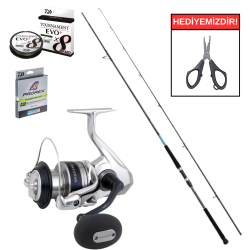Shimano Bassterra XT Shore 305 Cm 50-150 Gr&Shimano Makina Saragosa 6000 SW A HG Profesyonel Shore Jig Seti - Shimano