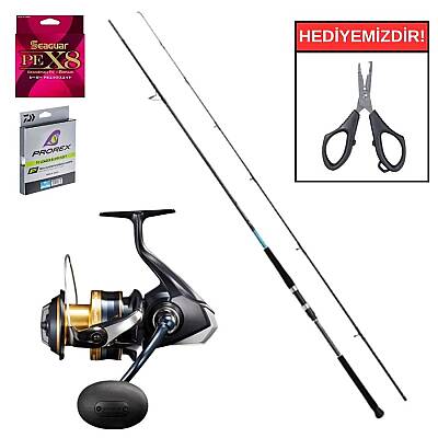 Shimano Bassterra XT Shore 305 Cm 50-150 Gr&Shimano Spheros 8000 SW A HG Profesyonel Shore Jig Seti - 1