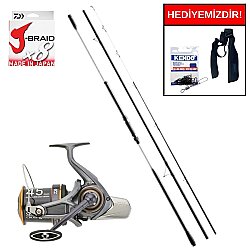 Shimano Beastmaster K Surf Tubular 425 Cm 225 Gr&Daiwa Crosscast S24 45 SCW 5000 C QD Kurşun Arkası Set - Shimano