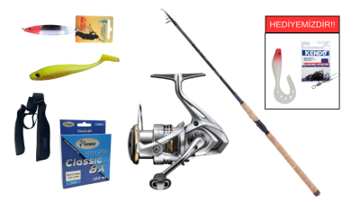 Shimano Catana FX Spinning Tele 2,70m 14-40g&Shimano Sedona FJ 4000 Teleskopik Spin Seti - 1