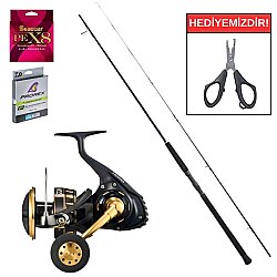 Shimano Currentsniper BB 2,90m Max 85-100g&Daiwa BG 27 SW 5000 H Profesyonel Shore Jig Seti - Shimano
