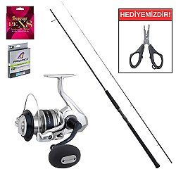 Shimano Currentsniper BB 2,90m Max 85-100g&Shimano Makina Saragosa 8000 SW A HG Profesyonel Shore Jig Seti - Shimano