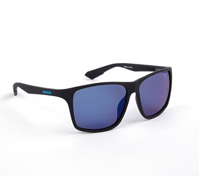 Shimano Eyewear Technium Matte Black & Blue Mirror Polarize Güneş Gözlüğü - 1